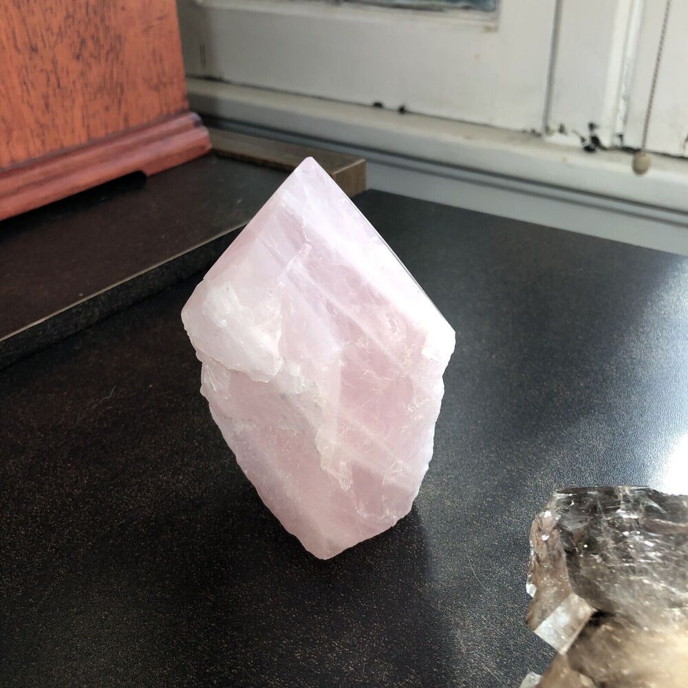 Elestial Smoky Quartz, Rose Quartz & Agate Set  Heart Healing & Balance Crystals - Picture 7 of 9